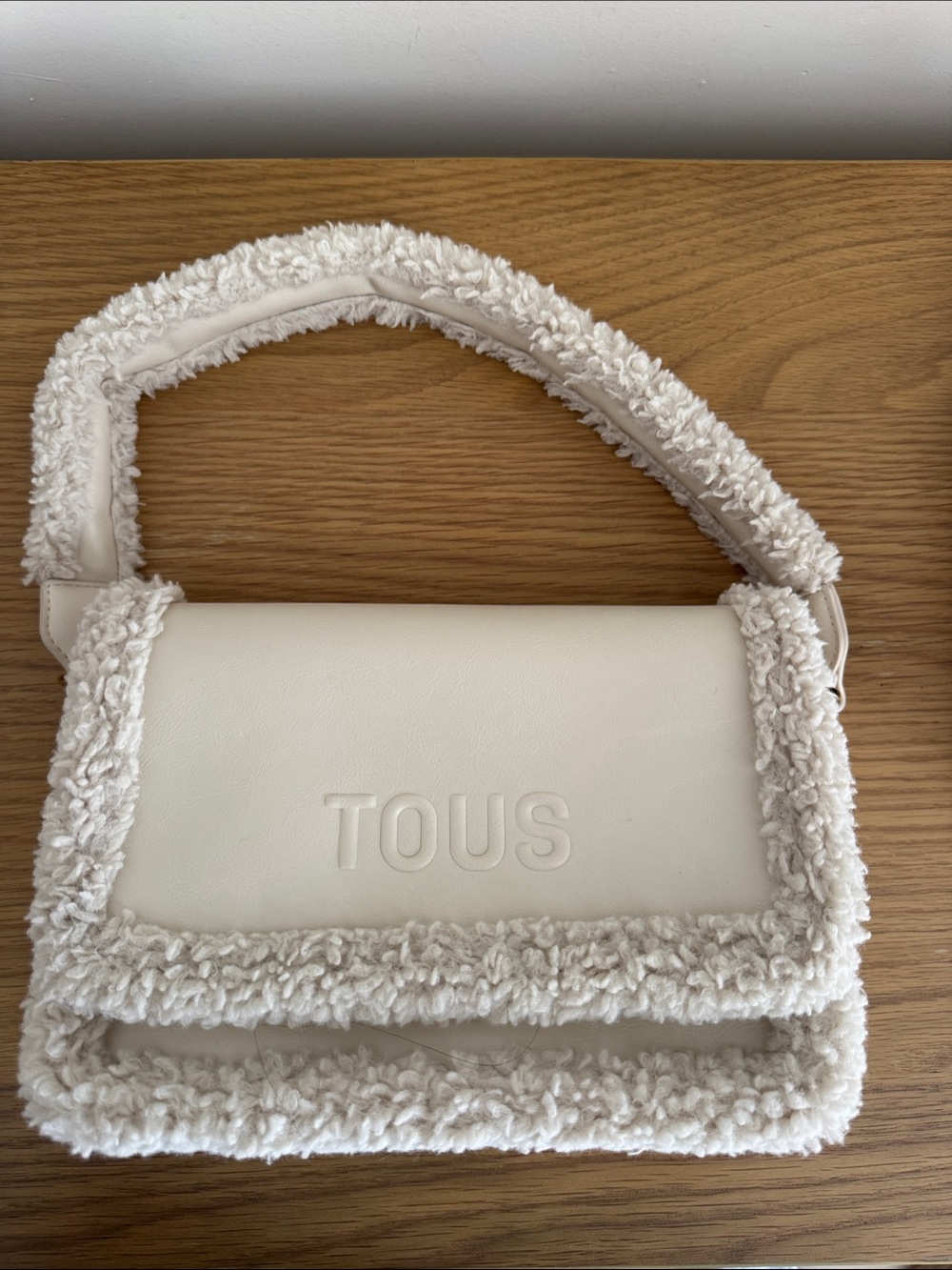 TOUS Cream Sherpa-Trim Shoulder Bag by TOUS